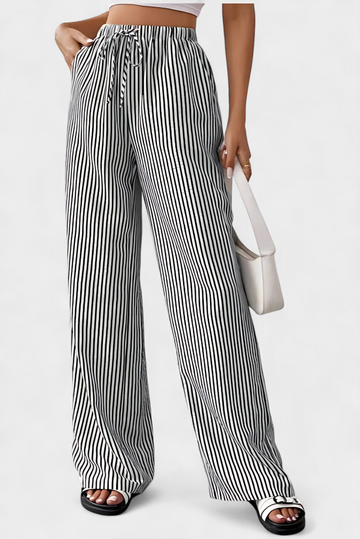Deanna - Striped Lightweight Overalls