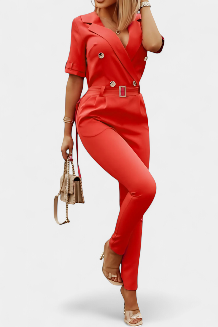 Emmalyn - Effortless V-Neck Jumpsuit