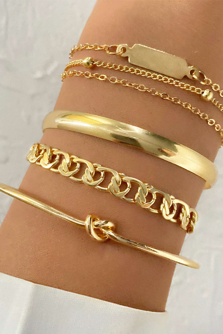 Jillian - 4-Piece Metallic Bracelet Set