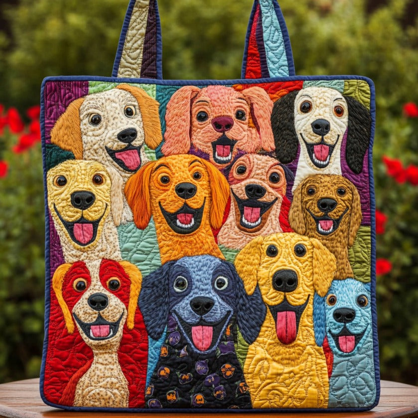 Bolsa Tote Acolchada de Cachorro Juguetón