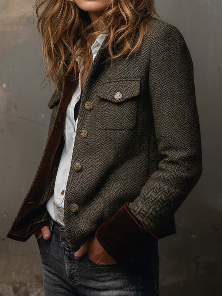 Laurel - Heritage Herringbone Trench Coat