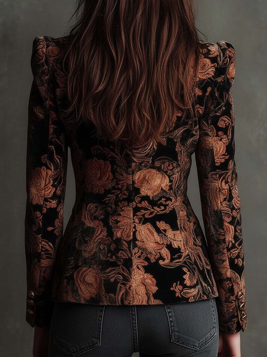 Mila - Tailored Floral Decorative Blazer