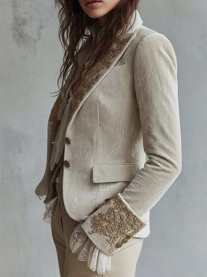 Ramona - Tailored Embroidered Blazer