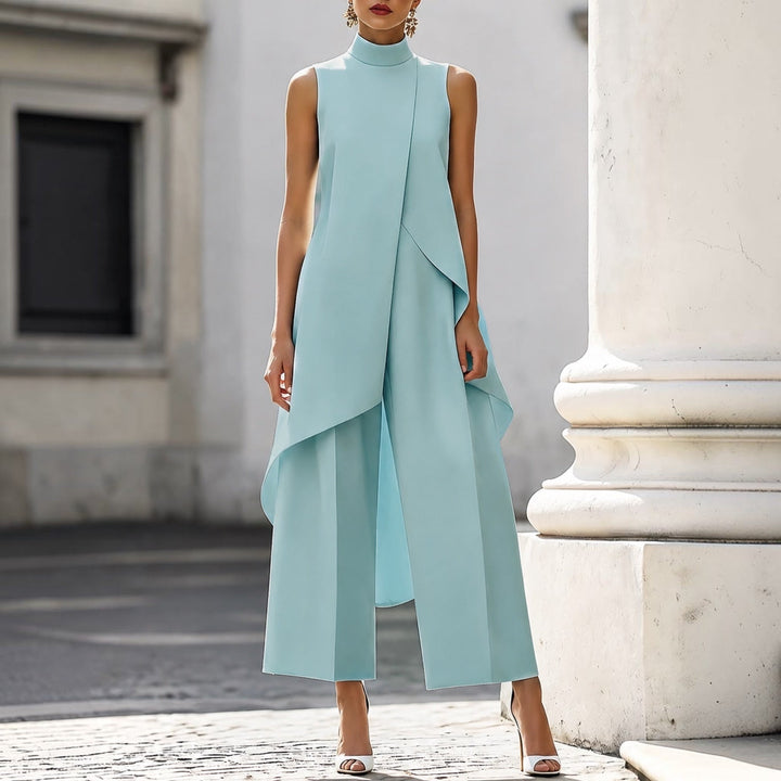 Nevaeh - Asymmetric Ruffle Midi Dress