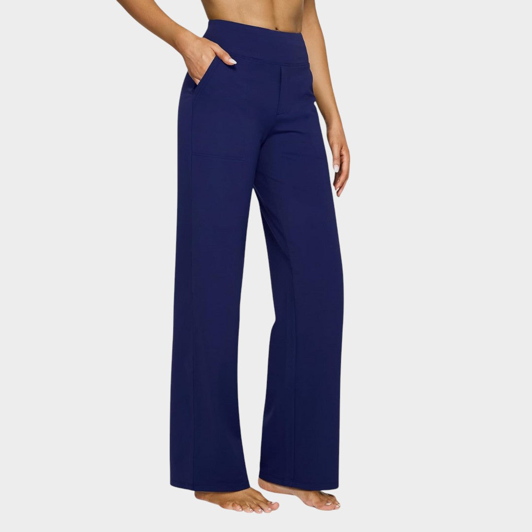 Camryn - Stretch Knit Wide-Leg Pants