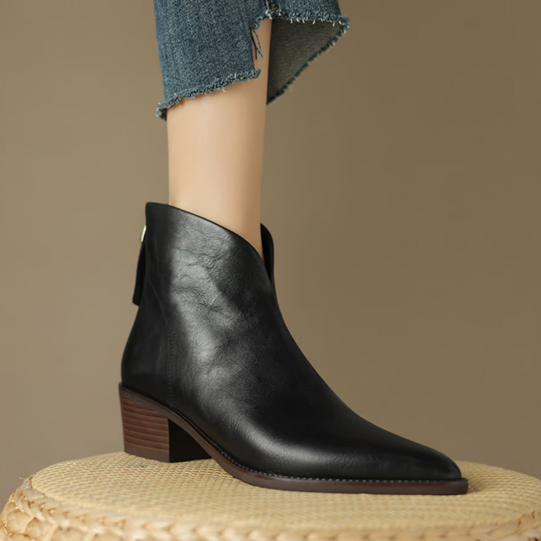 Daphne - Elegant Low-Heel Ankle Boots