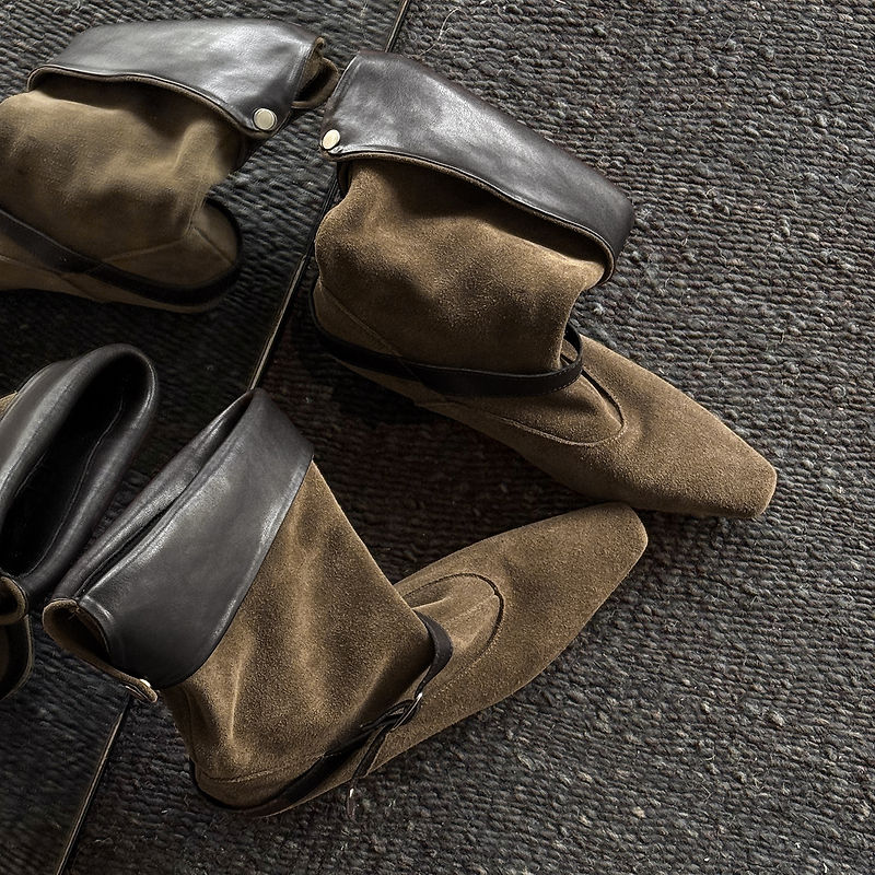 Gwendolyn - Genuine Suede Wedge Ankle Boots