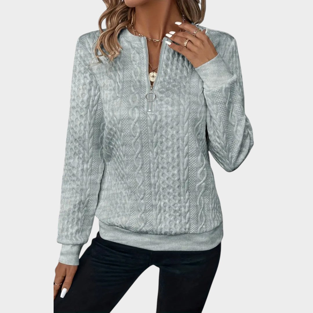 Aurelie - Soft Zip-Up Cardigan