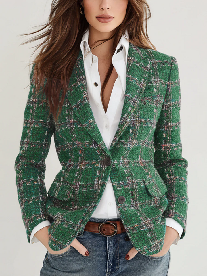 Odette - Vintage Plaid Blazer