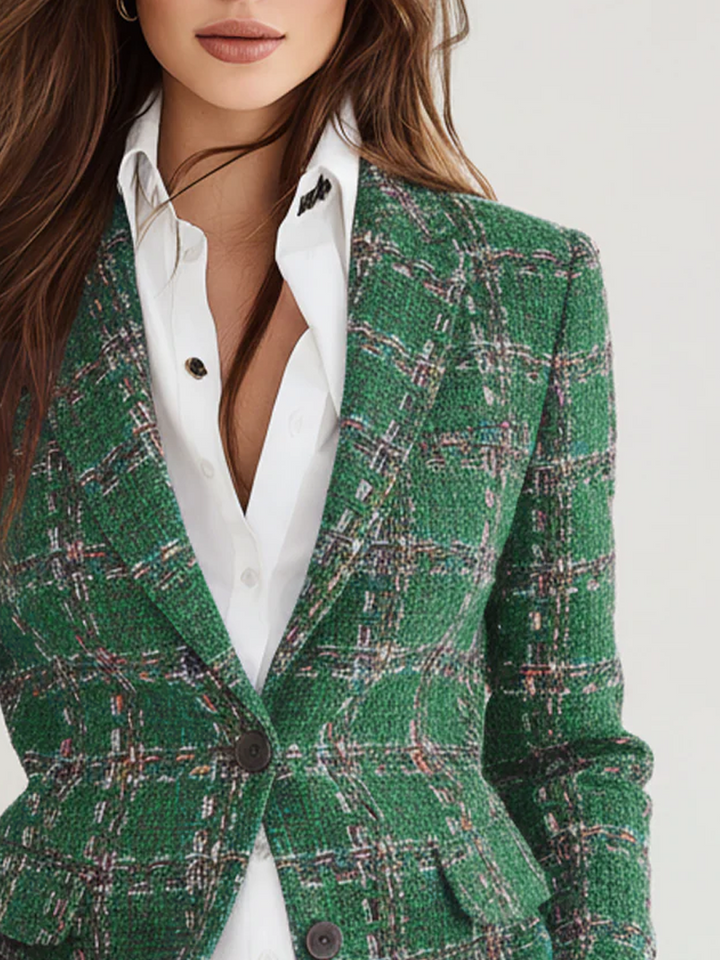 Odette - Vintage Plaid Blazer