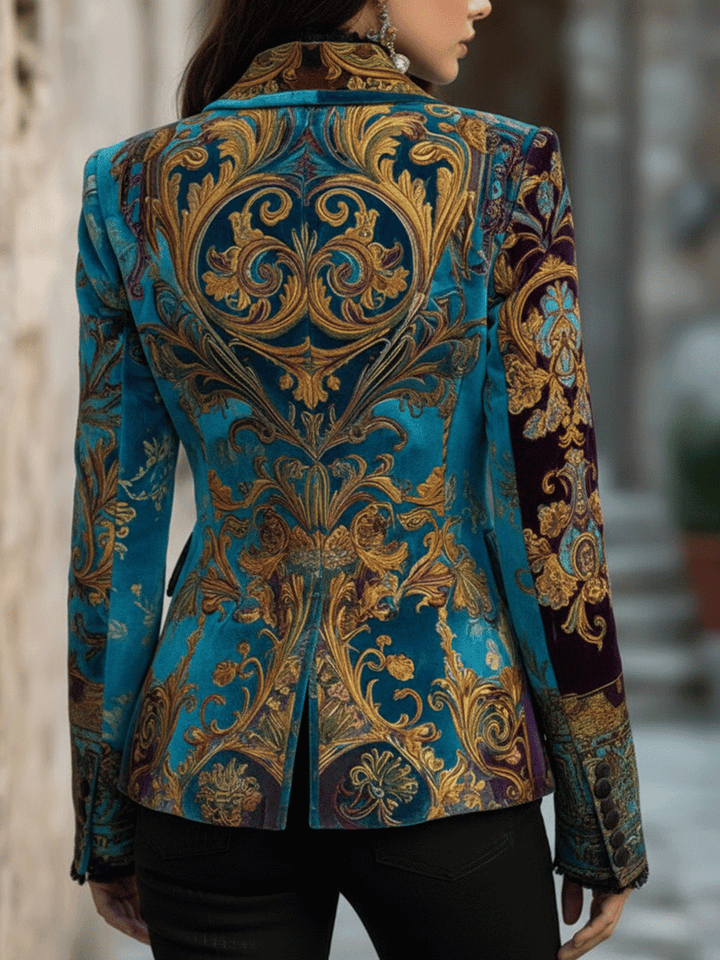 Wynn - Bohemian Baroque Velvet Tailored Blazer