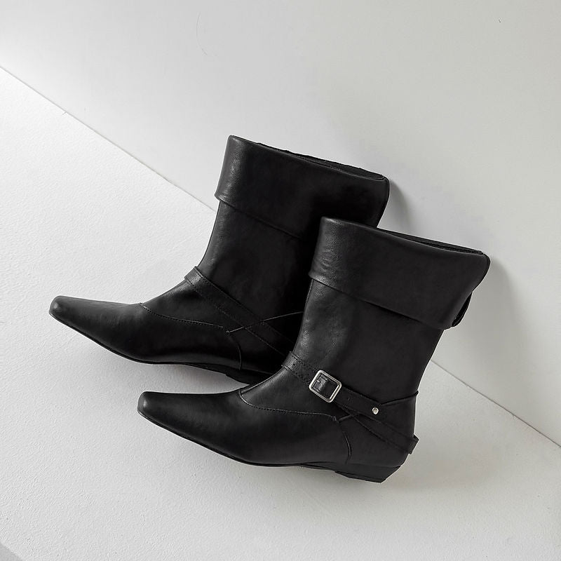 Gwendolyn - Genuine Suede Wedge Ankle Boots