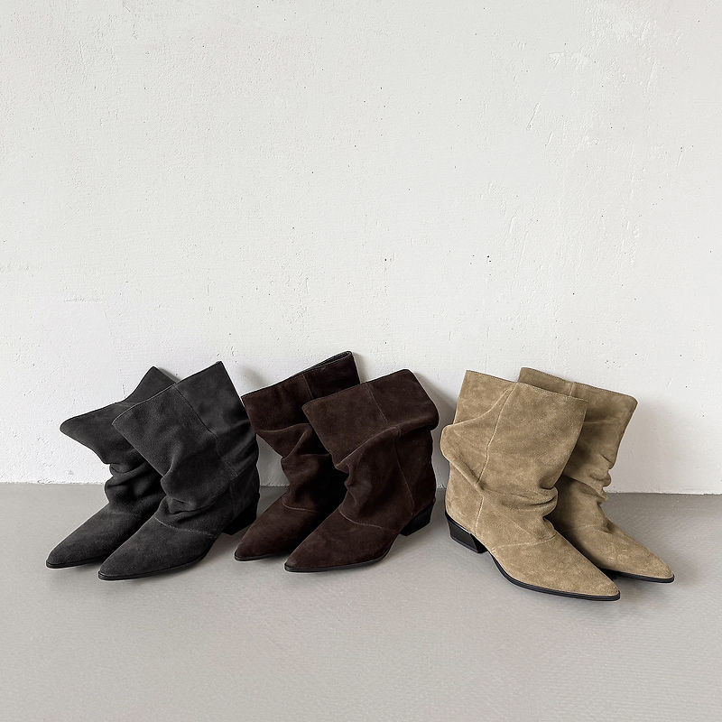 Bronwyn - Genuine Leather Western Ankle Boots