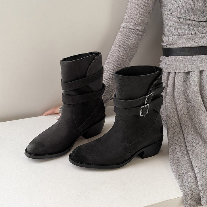 Annabel - Genuine Leather Western Boots