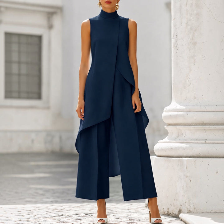 Nevaeh - Asymmetric Ruffle Midi Dress