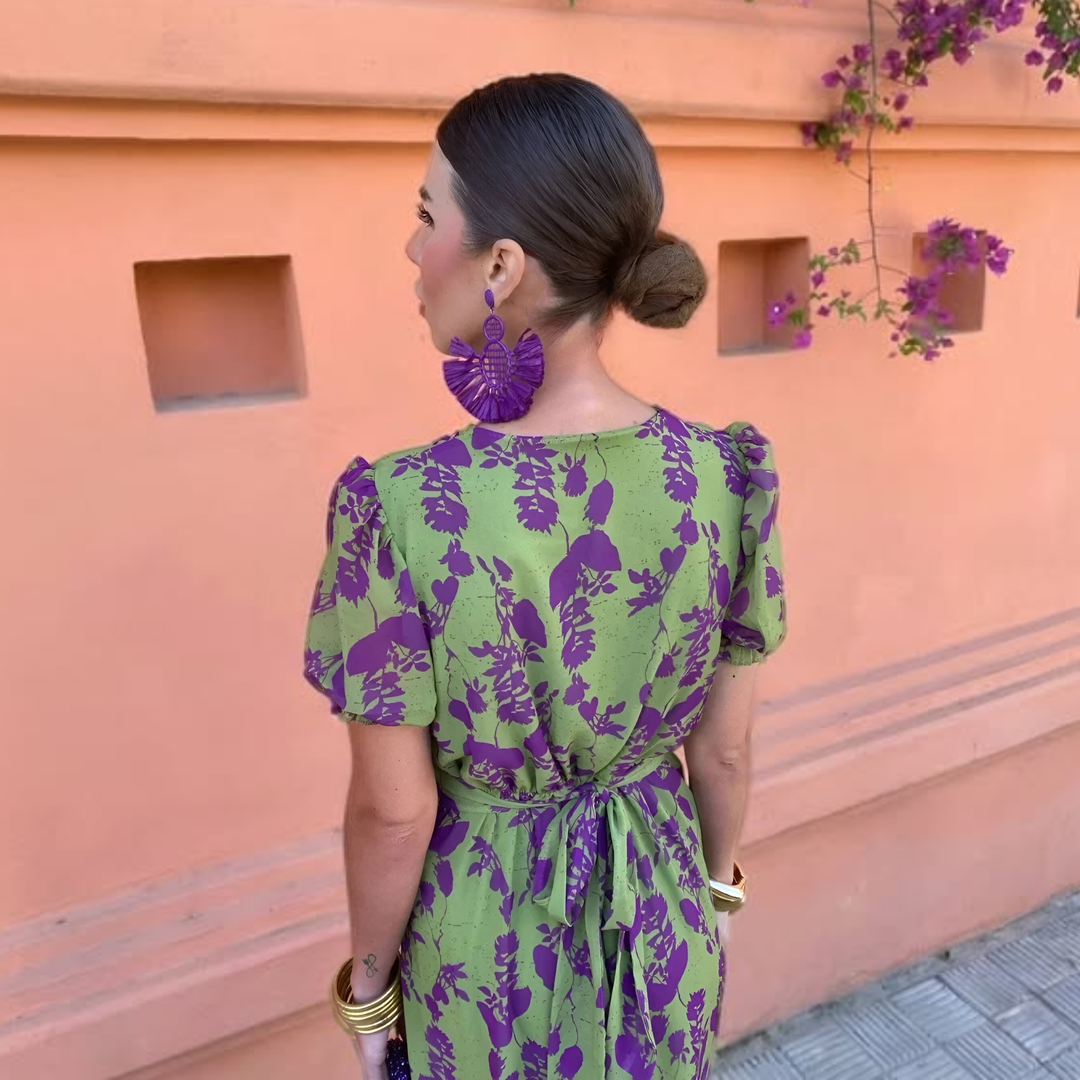 Melodie - Green Floral Maxi Dress