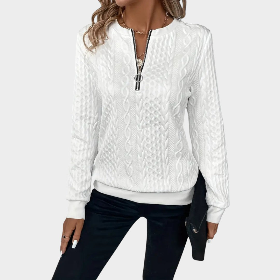 Aurelie - Soft Zip-Up Cardigan