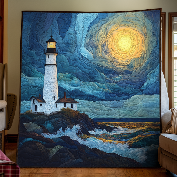 Harbour of Hope Lighthouse Quilted Blanket