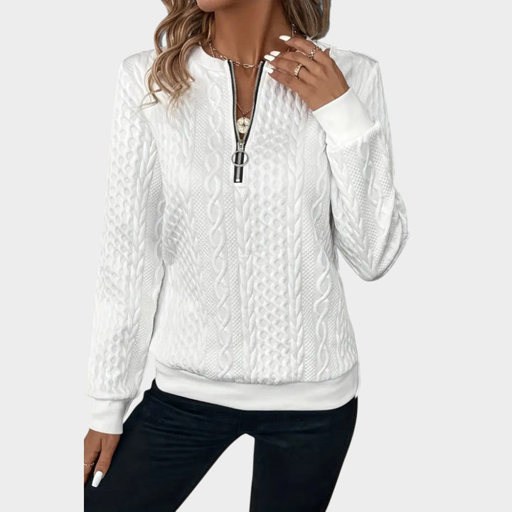 Aurelie - Soft Zip-Up Cardigan