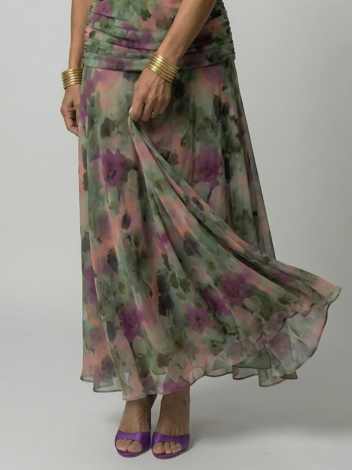 Cheryl - Off-Shoulder Ruched Midi Dress