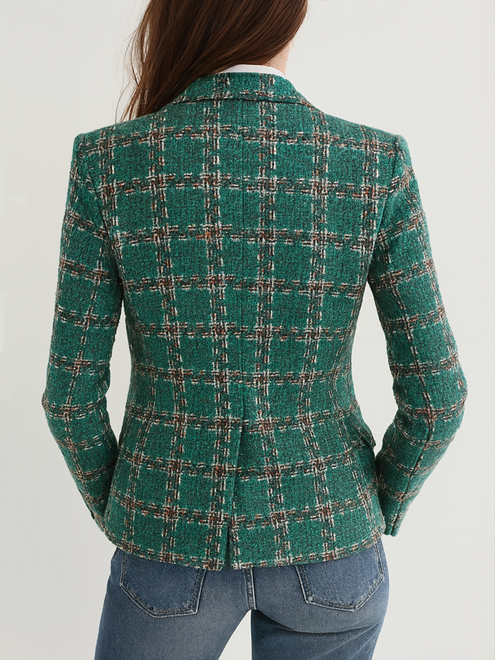 Odette - Vintage Plaid Blazer