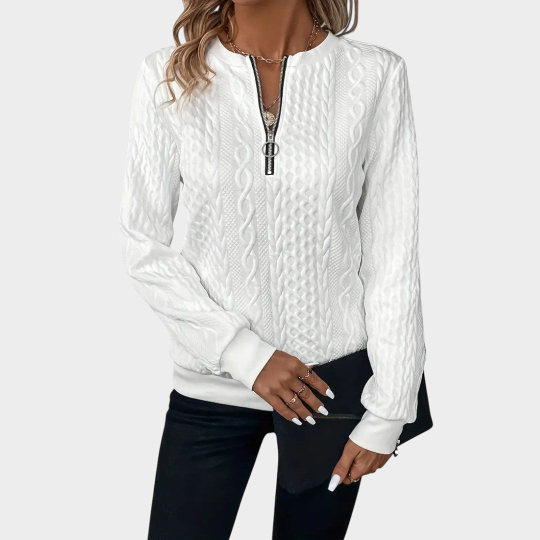Aurelie - Soft Zip-Up Cardigan
