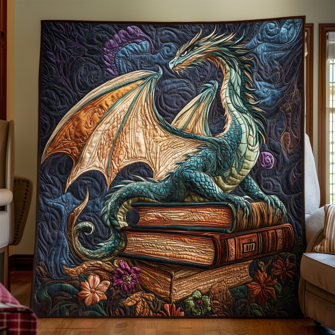 Lush Dragon Heart Quilted Blanket