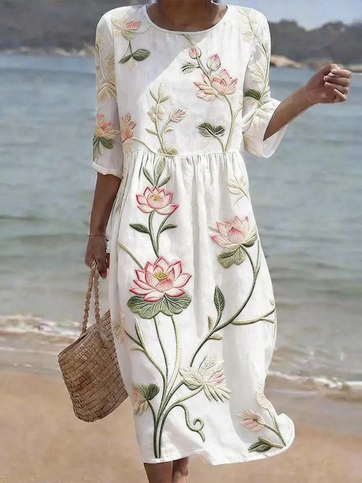 Hazelle - Floral Puff Sleeve Casual Dress