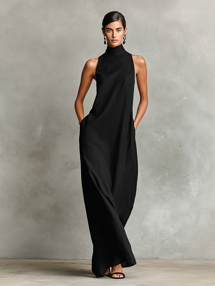 Edwina - Turtleneck Maxi Dress