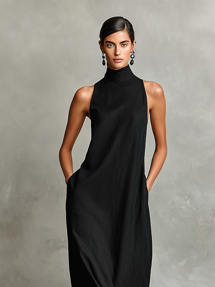 Edwina - Turtleneck Maxi Dress