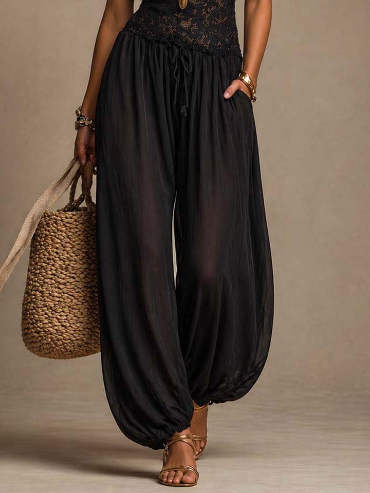 Casandra - Black Lace Halter Jumpsuit