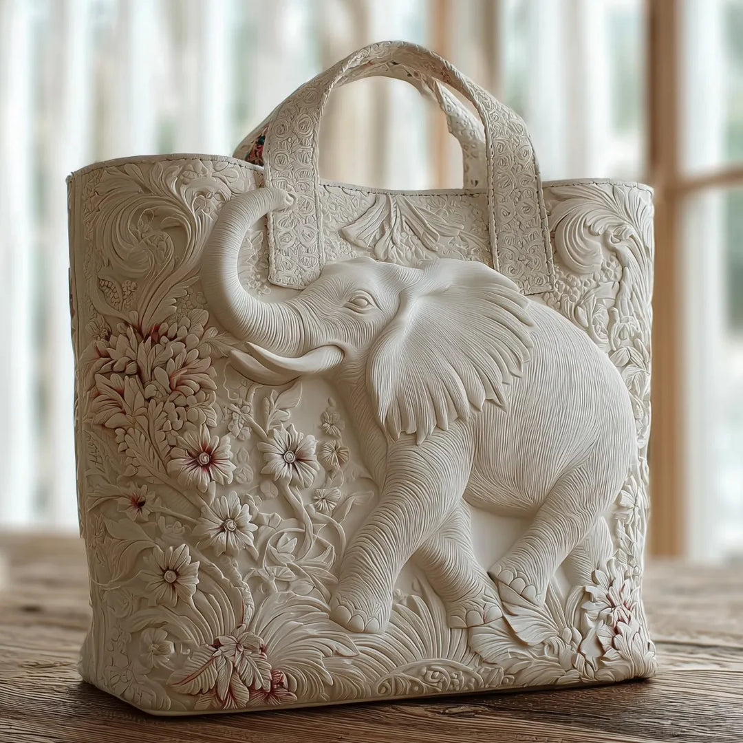 Bolso Tote Acolchado - Elefante