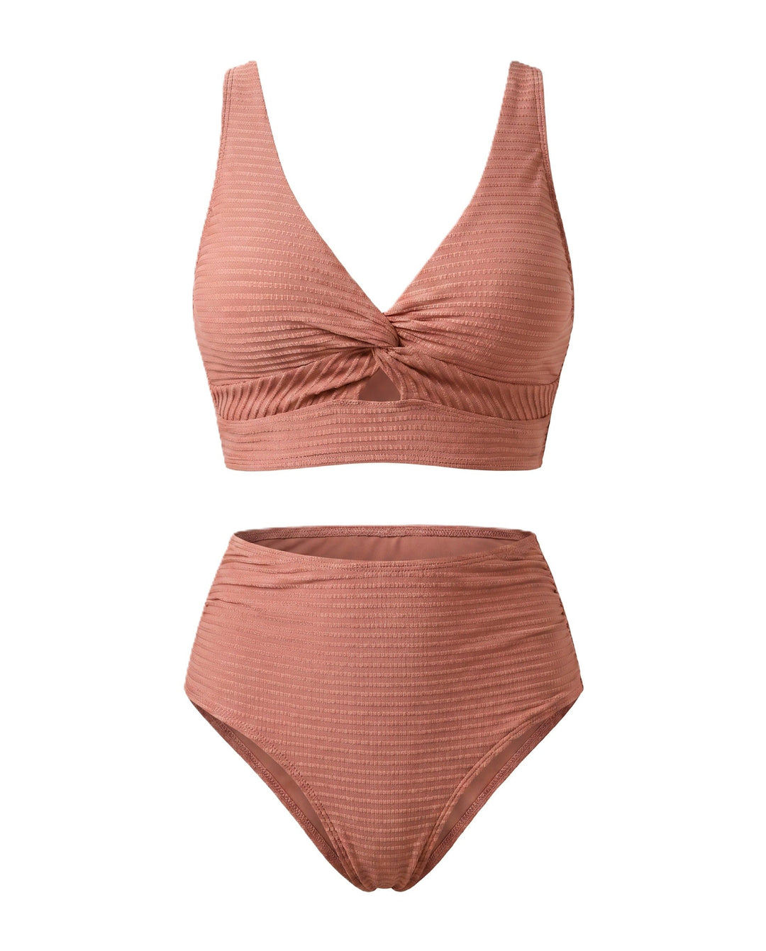Sarah - Textured High-Waisted Bikini with Wrap Top