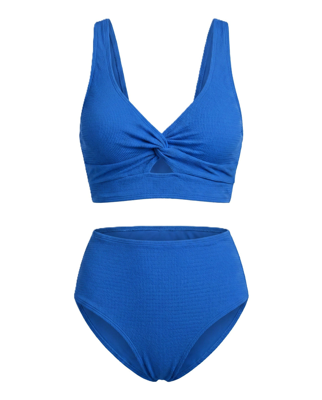 Sarah - Textured High-Waisted Bikini with Wrap Top
