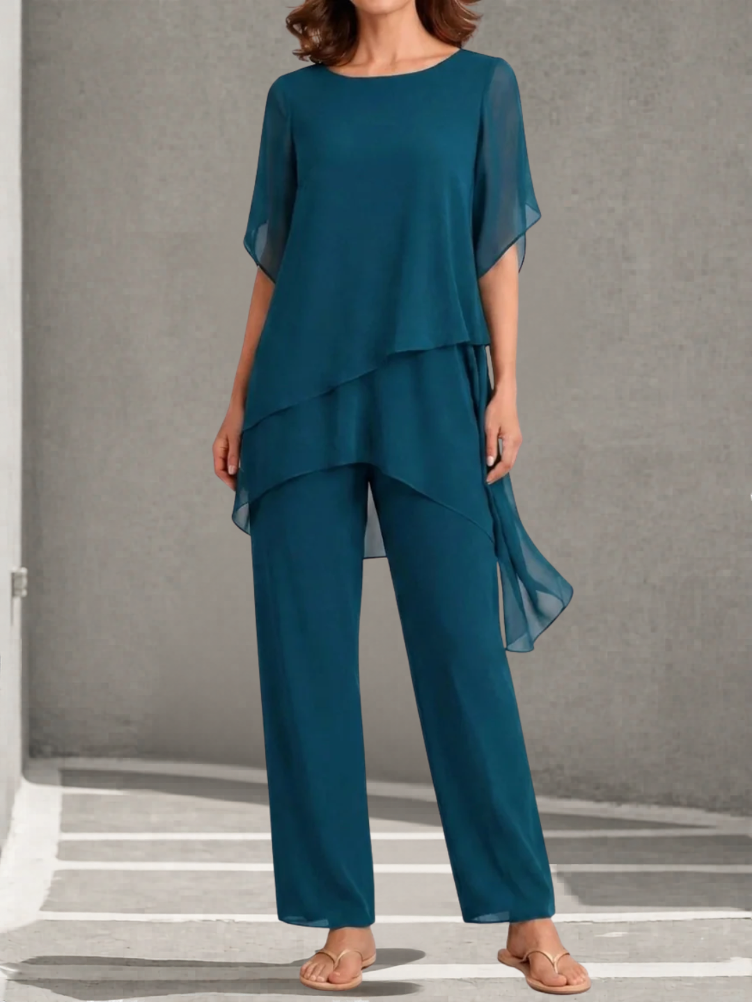 Audrey - Gauze Top and Palazzo Pants Set