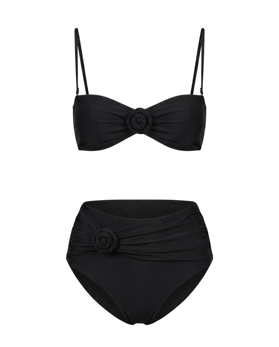 Abigail - High-Waisted Bikini with 3D Flowers