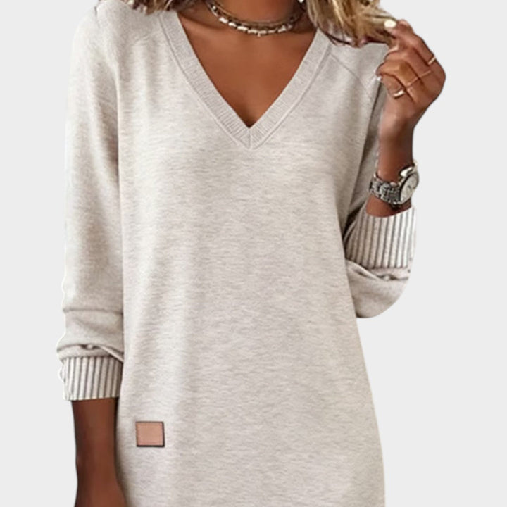 Fawn - V-Neck Midi Dress