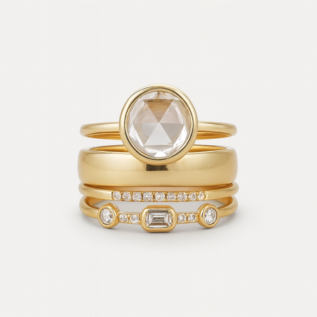 Anello vintage in oro con zircone