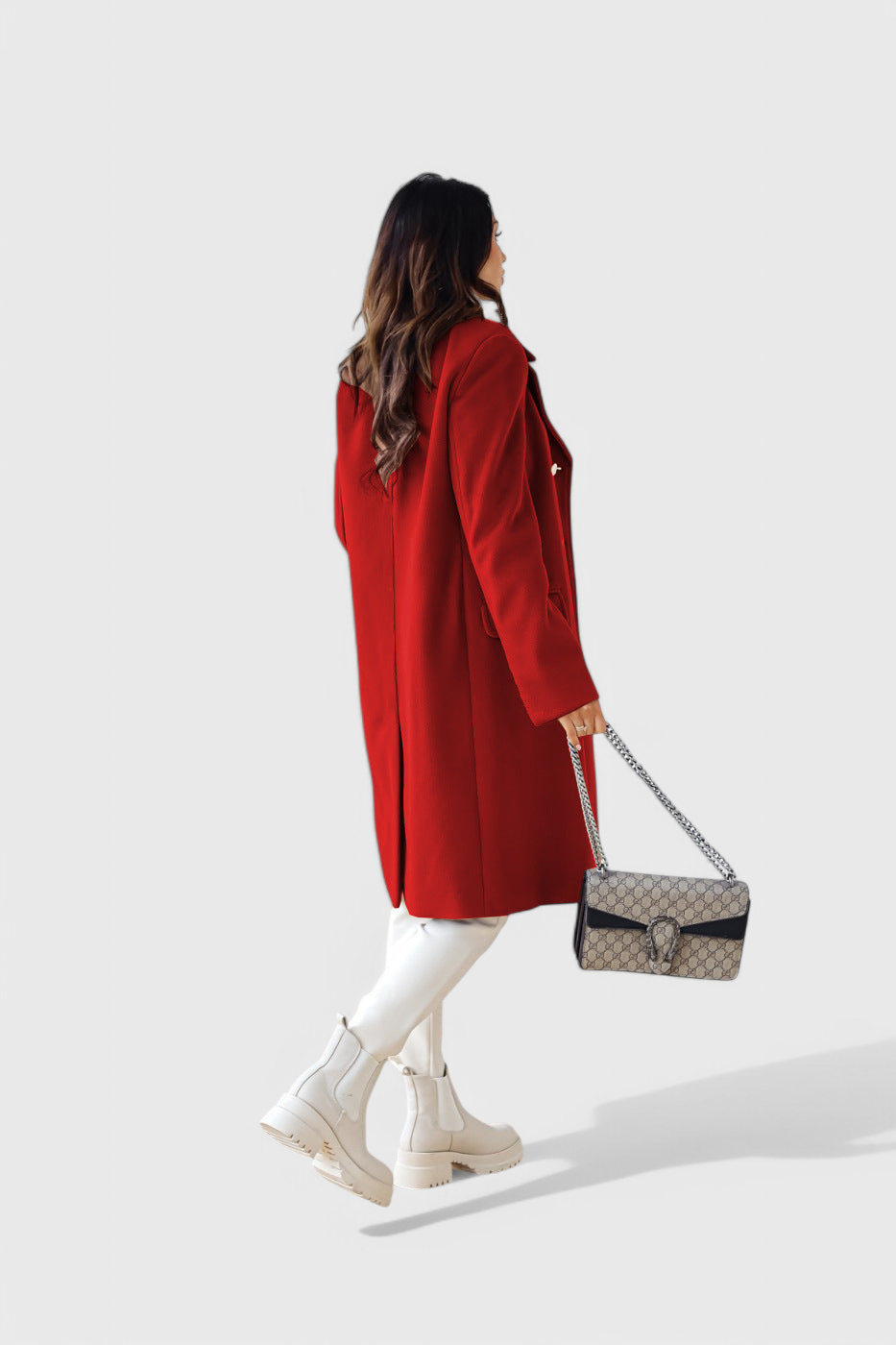 Ava - Classic Double-Breasted Wool-Blend Coat