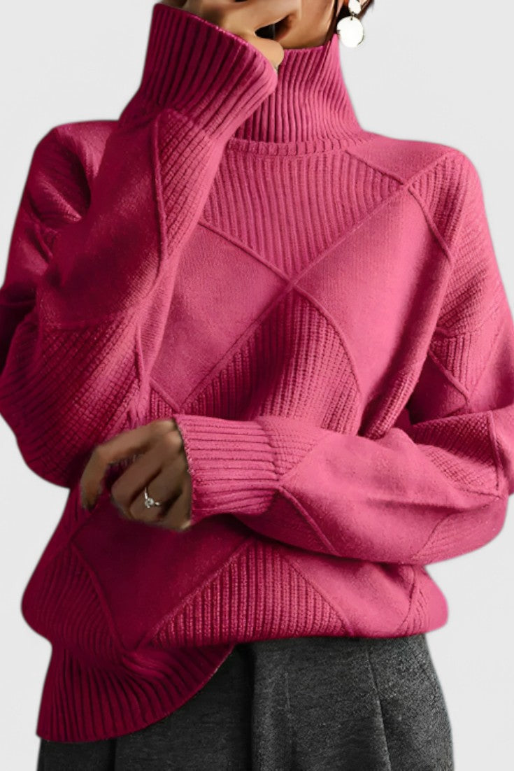 Stephanie - High-Neck Cashmere Cardigan