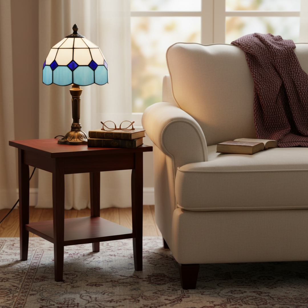 Elegant Coloured Glass Lamp