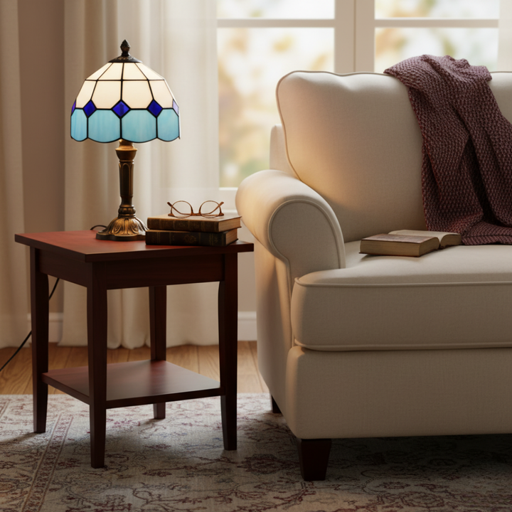Elegant Coloured Glass Lamp
