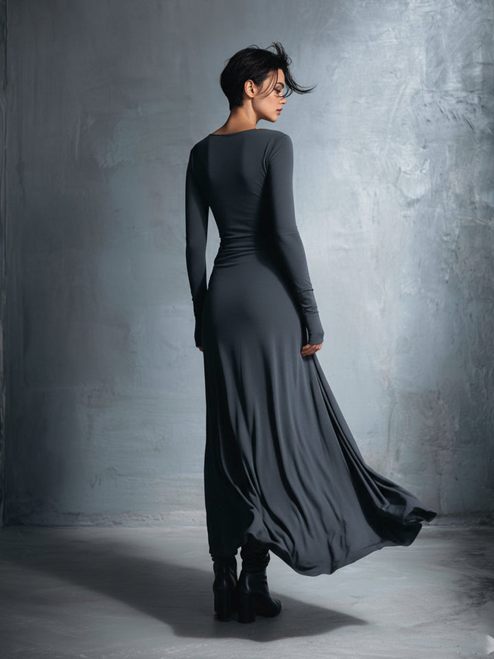 Pascale - Side-Knot Wrap Maxi Dress