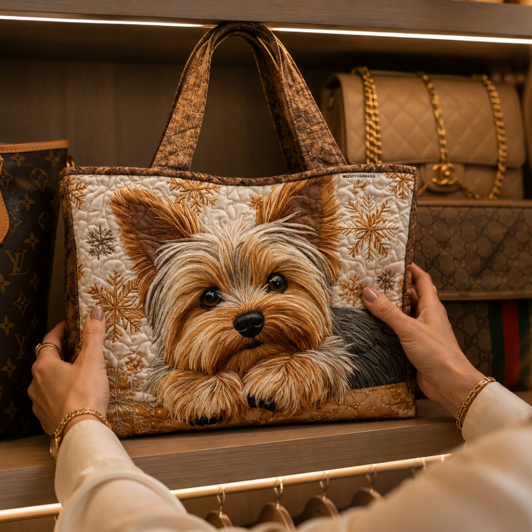 Bolso Tote Acolchado - Adorable Yorkshire