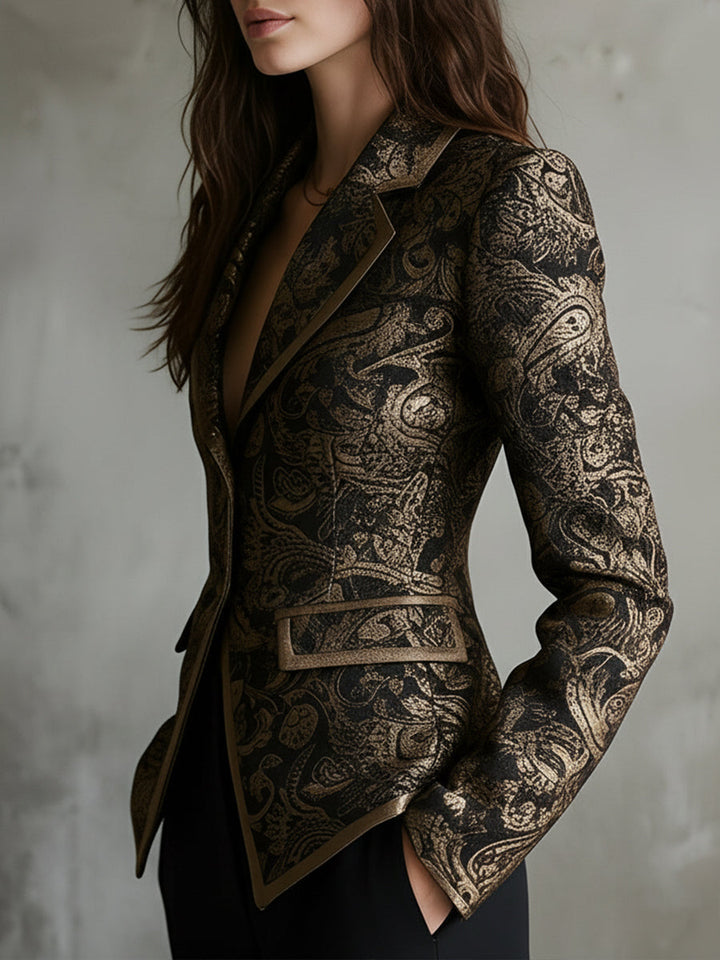 Cecily - Quiet Luxury Paisley Jacquard Blazer