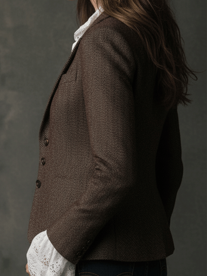 Yara - Retro Brown Denim Jacket