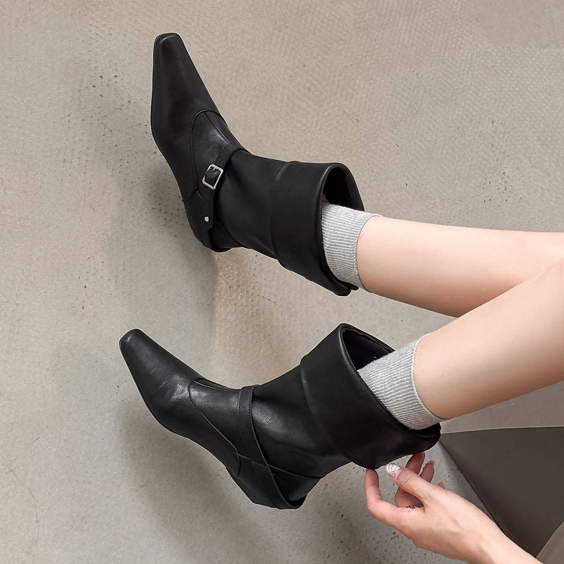 Gwendolyn - Genuine Suede Wedge Ankle Boots