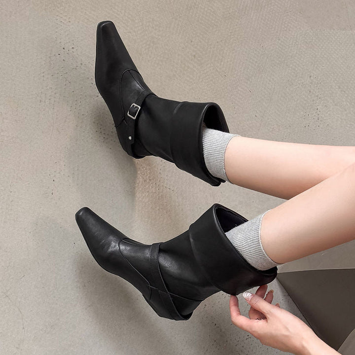 Gwendolyn - Genuine Suede Wedge Ankle Boots