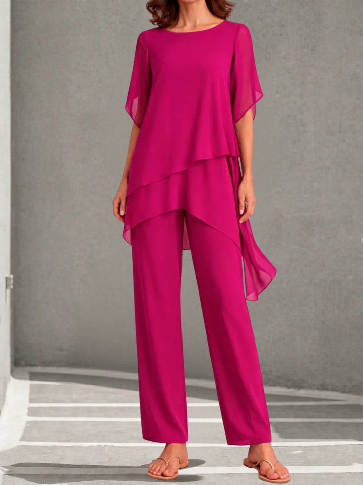 Audrey - Gauze Top and Palazzo Pants Set