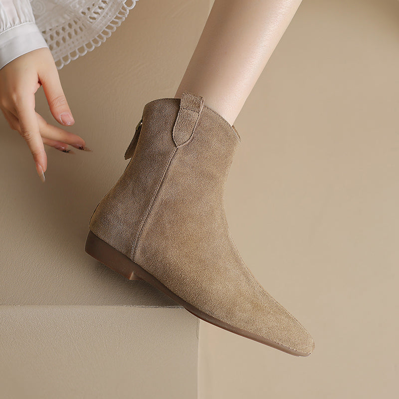 Zahra - Genuine Suede Chelsea Boots